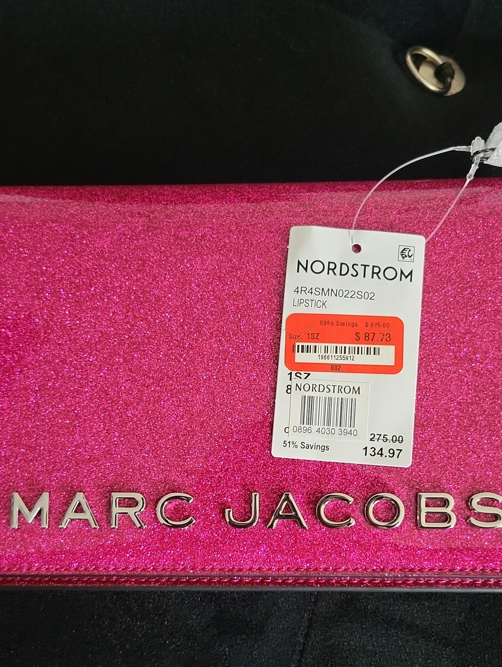 Marc Jacobs Hot Pink Glitter Clutch Womens Purse Brand New - Picture 3 of 5